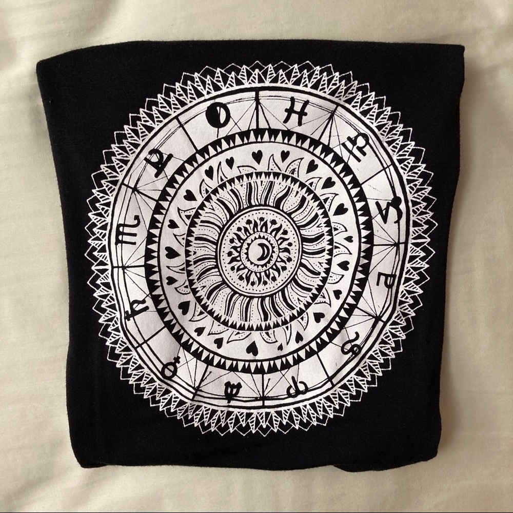 H&M Zodiac Print Crop Top